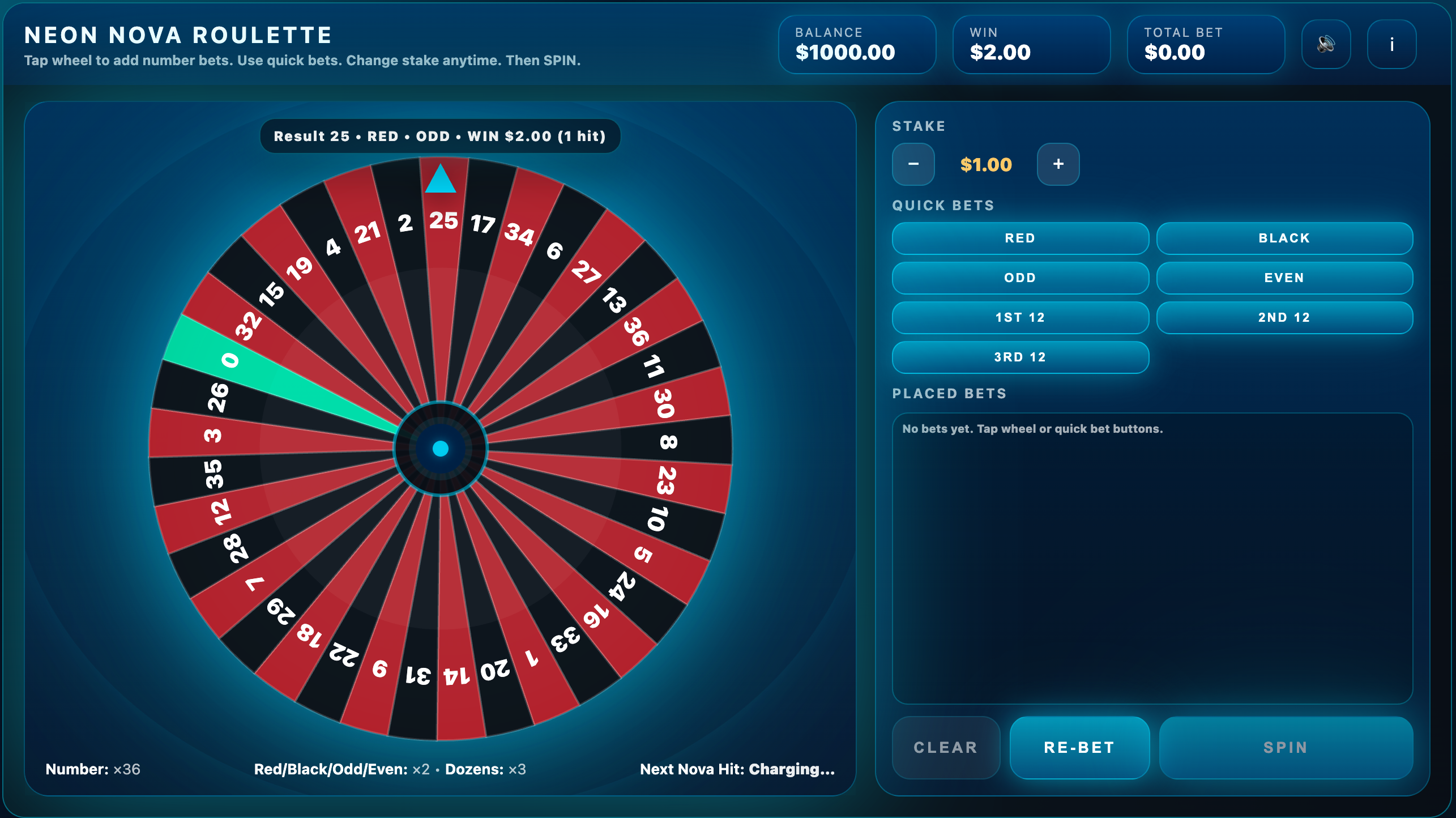 Neon Nova Roulette Landscape